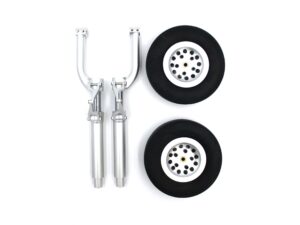 Fahrwerksbeine 205mm mit Räder 113mm Mustang P51 100ccm CYModel