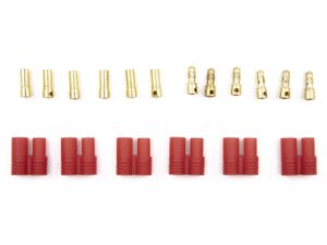 Goldkontaktstecker / Goldstecker und Buchse mit Gehäuse - 3.5mm - 6 Paar