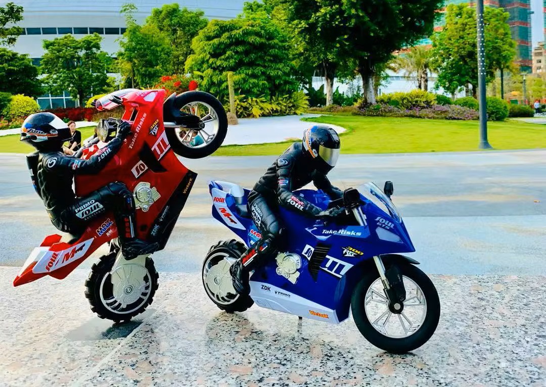 RC Motorrad Stunt Bike ROT 1:6 RTR mit Akku und Fernbedienung – Bild 3