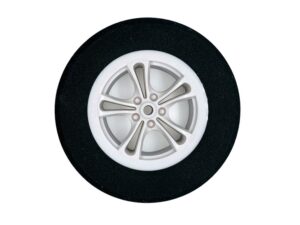 Moosgummi Leichtrad mit Kunststoff-Felge, 117 x 37 mm - 1 Stück, Pilot-RC