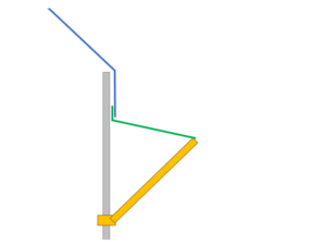 Vordachkonstruktion für HEBU-Tent Faltzelt PRO 3m 30x30mm