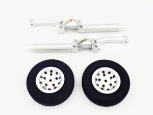 Scale Fahrwerksbeine 205mm mit Rad-Satz 95mm zu 50ccm P-51 CYModel