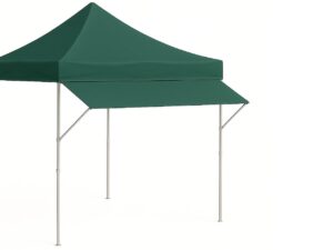 Vordach 3m - Regenschutz & Sonnenschutz - HEBU-Tent Faltzelt PRO grün