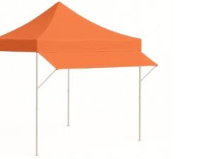 Vordach 4.5m - Regenschutz & Sonnenschutz - HEBU-Tent Faltzelt PRO terracotta