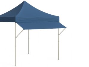 Vordach 4.5m - Regenschutz & Sonnenschutz - HEBU-Tent Faltzelt Deluxe blau