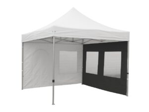 Seitenwand PRO / DELUXE 3m schwarz mit Fenster