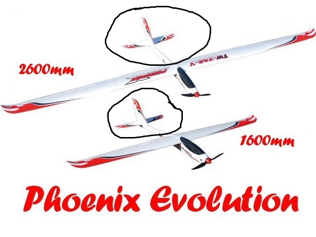 Leitwerk Set, Höhe / Seite 742502 zu Phoenix Evolution TW742-5 von Volantex