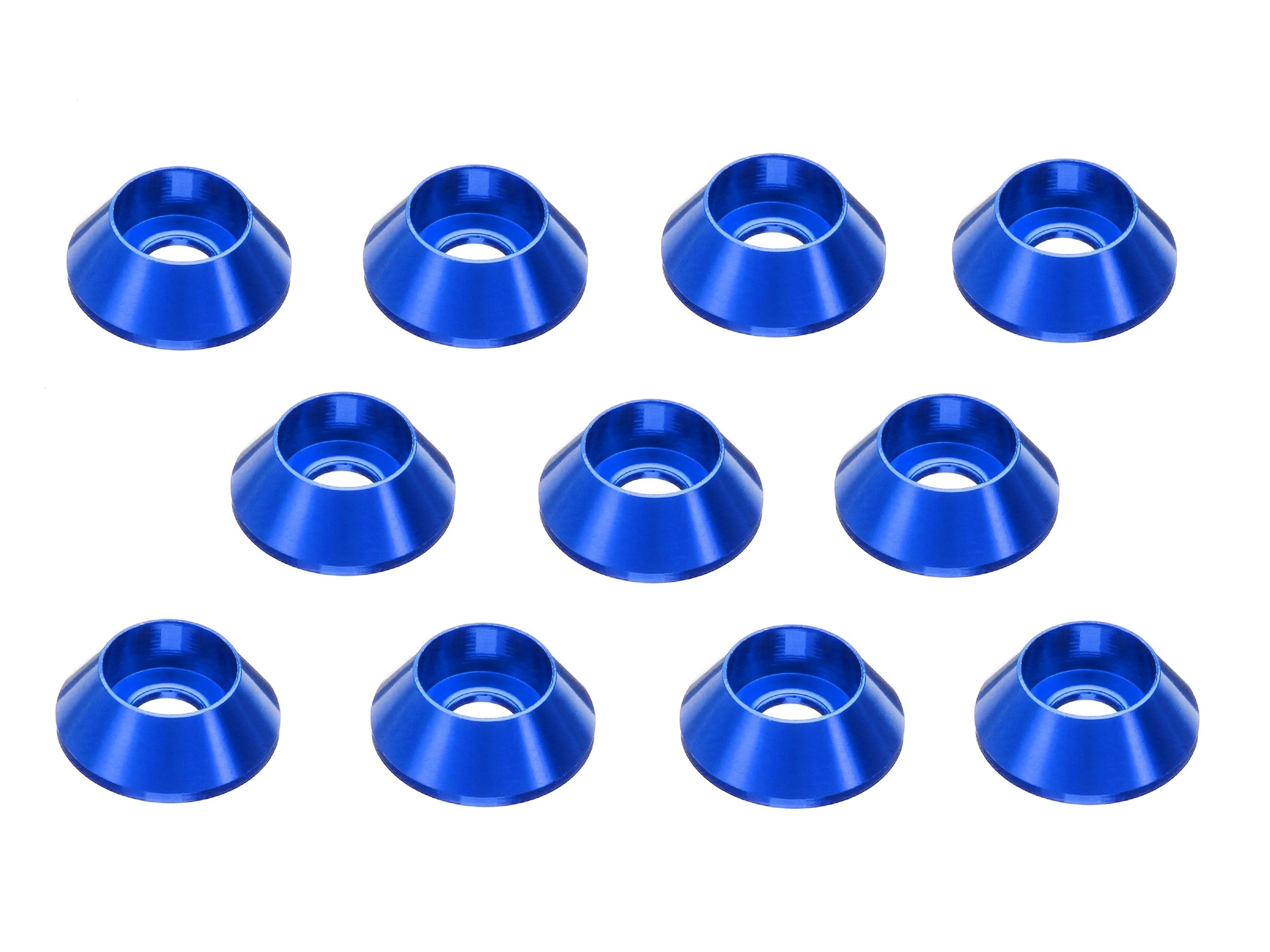 Unterlegscheibe für Flachkopf - M3 - 9.7x3.5mm - blau - 10er-Set