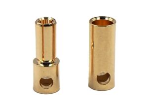 Goldkontaktstecker / Goldstecker und Buchse - 5.5mm - 5 Paar