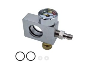 Sodastream-Adapter pink mit Manometer - 8mm Kupplung