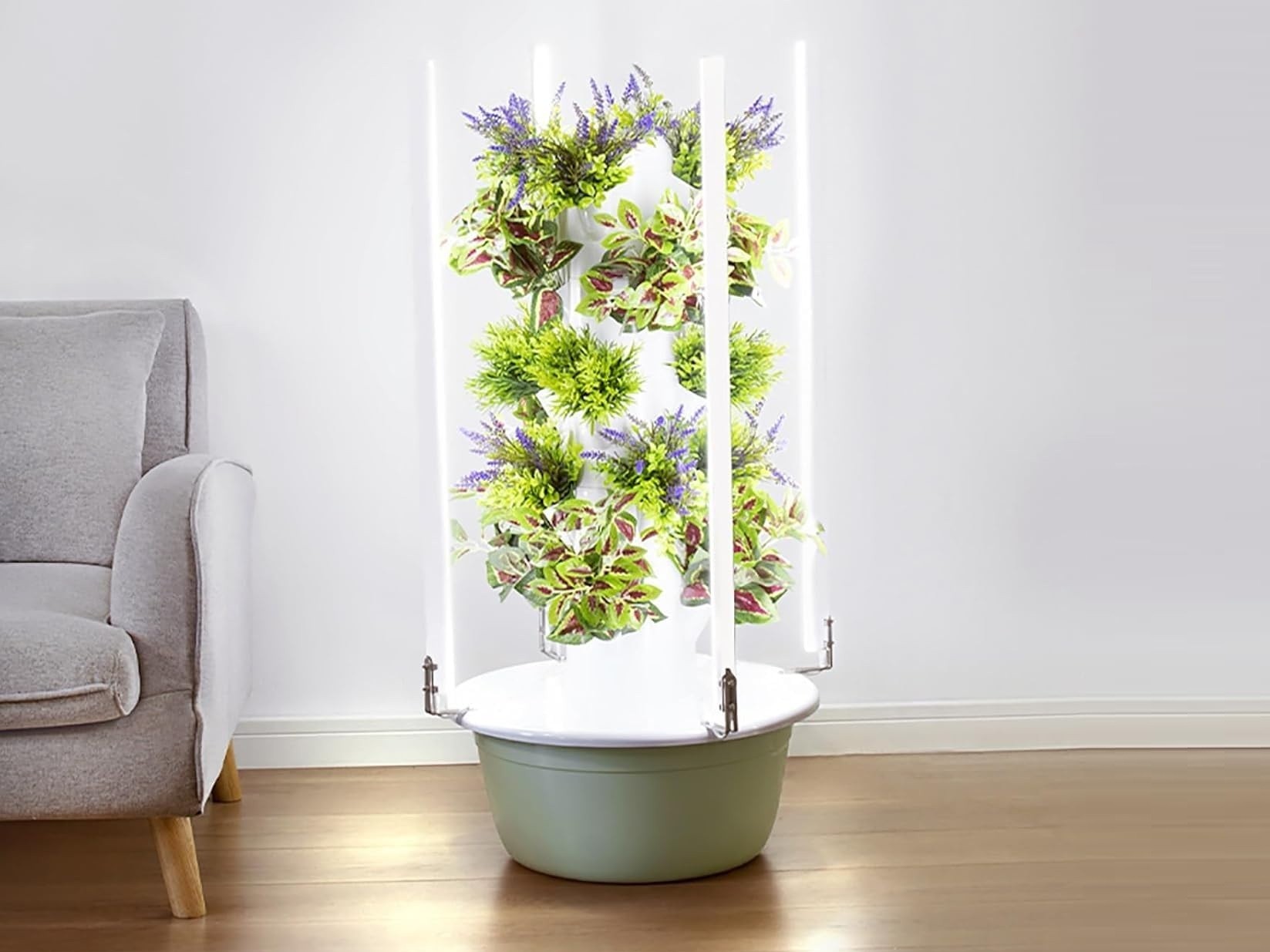 Hydroponik Turm Tropfsystem mit LED - 9 Etagen für Indoor-Gärtnern auf neuem Level – Bild 3