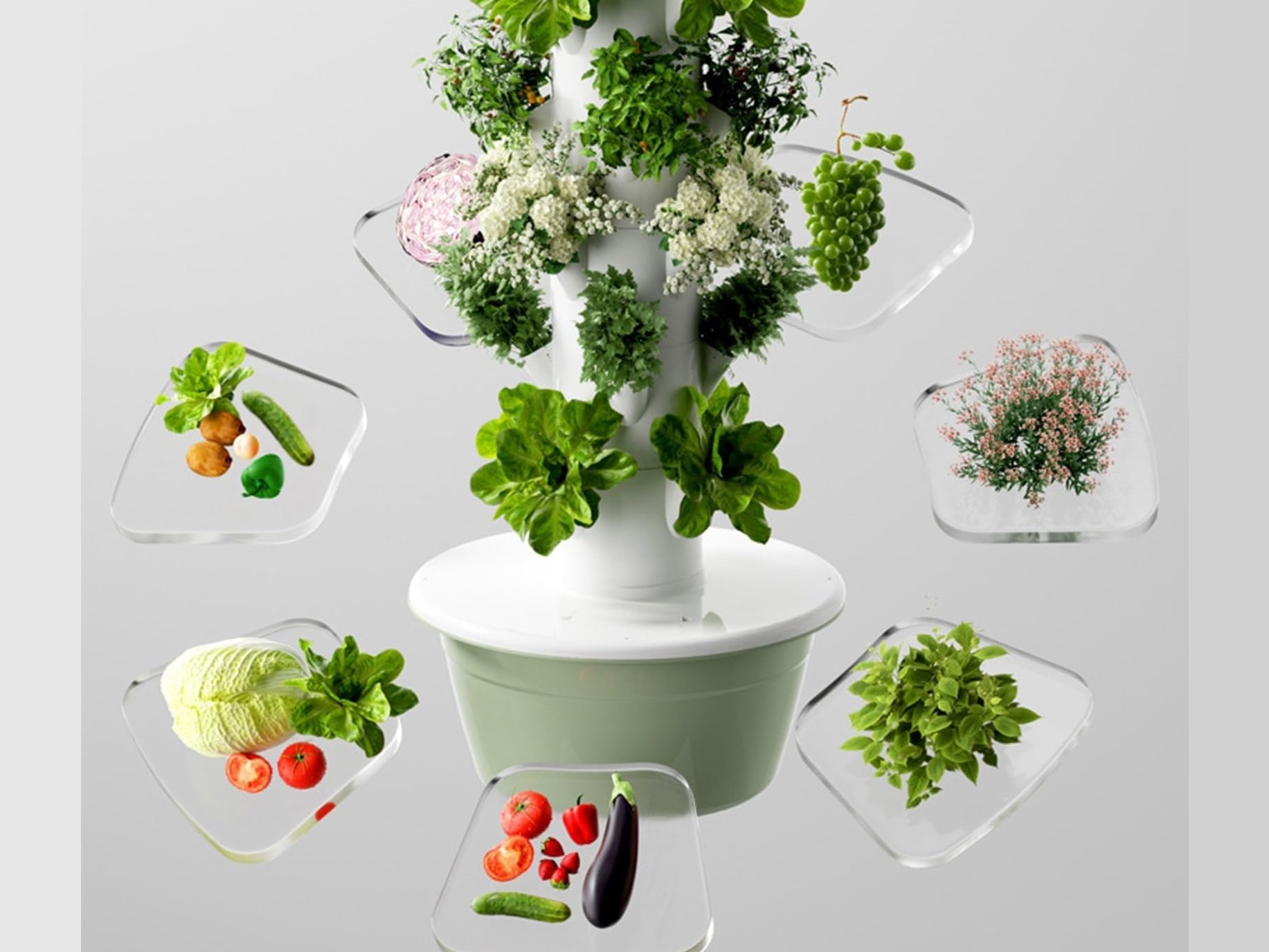 Hydroponik Turm Tropfsystem mit LED - 9 Etagen für Indoor-Gärtnern auf neuem Level – Bild 5