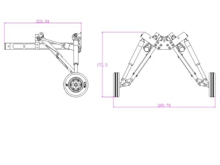 Einziehfahrwerk, komplett mit Bremse zu F-16 1/8 von T-One und anderen – Bild 5