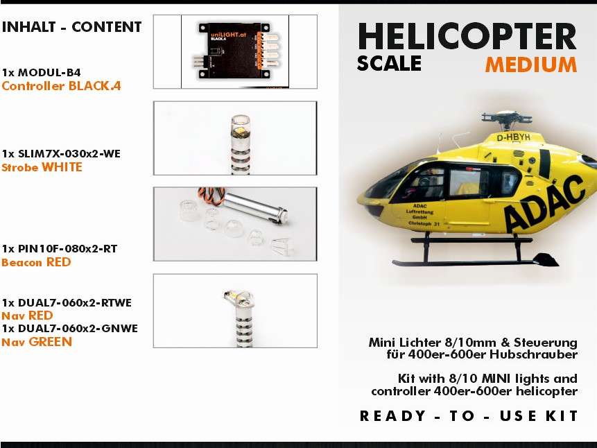 uniLIGHT HELISCALE-Medium Beleuchtungsset