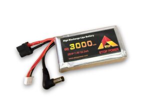 ETOP - LiPo Akku 2S / 7.4V, 3000mAh - DC 5.5mm zu Skyzone