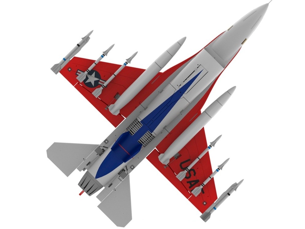 Falcon F-16 U.S. Air Force V3 12S, 105mm S-EDF, Spw 1344mm, PNP-Set, HSDJets – Bild 5