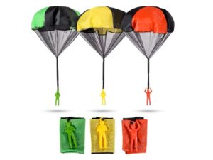 Fallschirm 45cm Durchmesser mit Fallschirmspringer 3 Stück