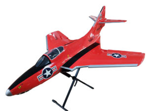 TopRC Model F9F Cougar - Navy RED - Full Composite Turbinen Jet, ARF-Set