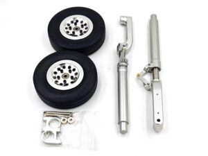 Scale Fahrwerksbeine 233mm mit Rad-Satz 113mm zu 100ccm P-47 CYModel Warbirds