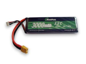 RacePow LiFePo4 Akku 3S / 9.9V - 3000mAh 35C - XT60