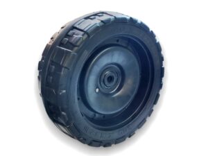 Rad 340x132mm - Kunststoff mit gummierter Lauffläche - für 12 mm Achsen - 4er-Set