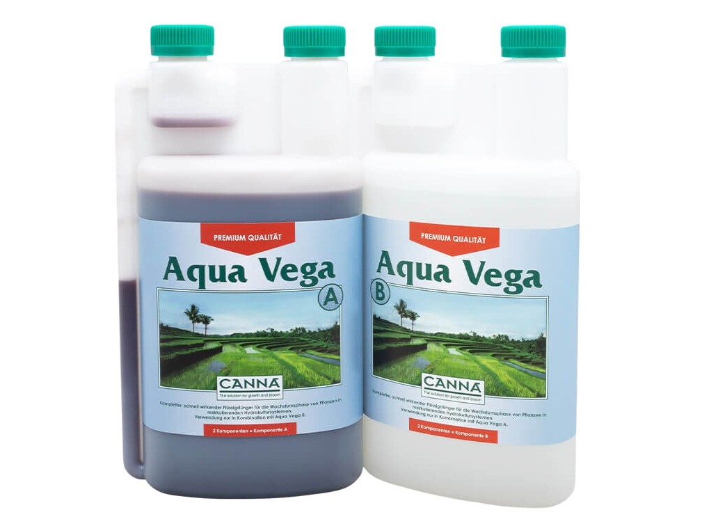 Canna Aqua Vega A und B Dünger für Hydroponik Systeme - 2x 1L