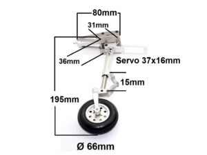 TopRcModel Bugtfahrwerksbein mit Rad zu F9F Cougar 120