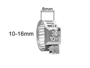 Edelstahl Schlauchschelle Schlauchbride 10-16 mm, 8mm breit