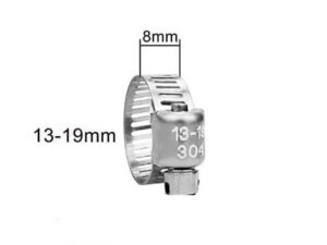 Edelstahl Schlauchschelle Schlauchbride 13-19 mm, 8mm breit
