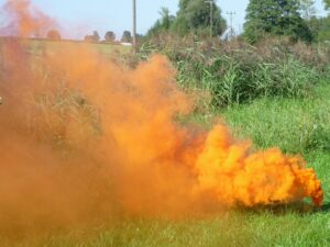 Mr. Smoke 3 - Rauchpatrone in orange mit Elektrozünder