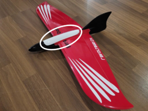 Kabinenhaube Weiss zu Voll GFK Elektro Segler Nurflügler Bergdole, Spannweite 800mm, TJIRC