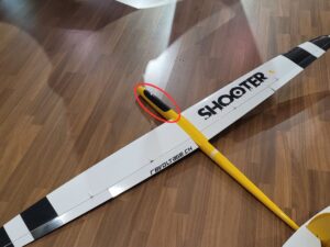 Kabinenhaub Schwarz zu Shooter S Hang-Segelflugzeug 2000mm, TJIRC