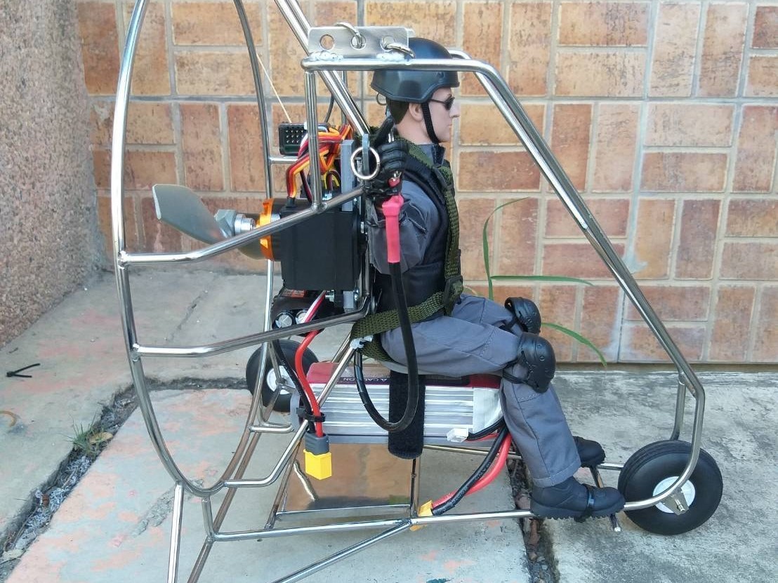 RC Motor-Paraglider Paramotor Gleitschirm PNP-Set mit Pilot S.D.U - Spw 2500mm – Bild 3