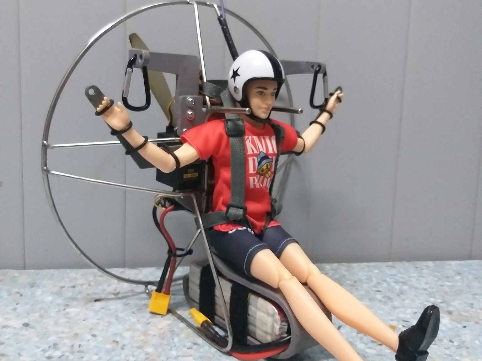 RC Motor-Paraglider Paramotor Gleitschirm PNP-Set mit Pilot - Spw 2500mm – Bild 4