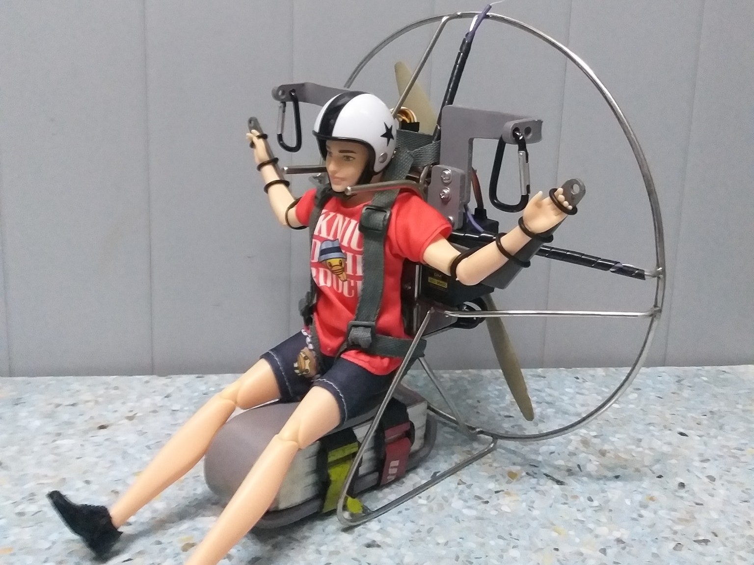 RC Motor-Paraglider Paramotor Gleitschirm PNP-Set mit Pilot - Spw 2500mm – Bild 5