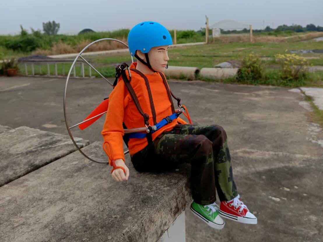 RC Motor-Paraglider Paramotor Gleitschirm PNP-Set mit Pilot - Spw 3400mm – Bild 3