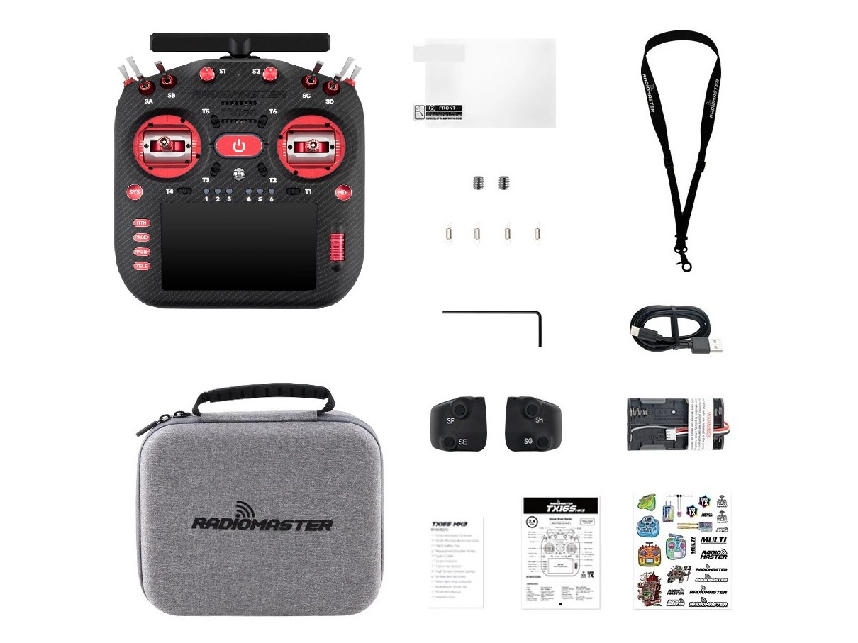 RadioMaster TX16S MK3 MAX - Red - ELRS - Fernsteuerung - EU LBT – Bild 6