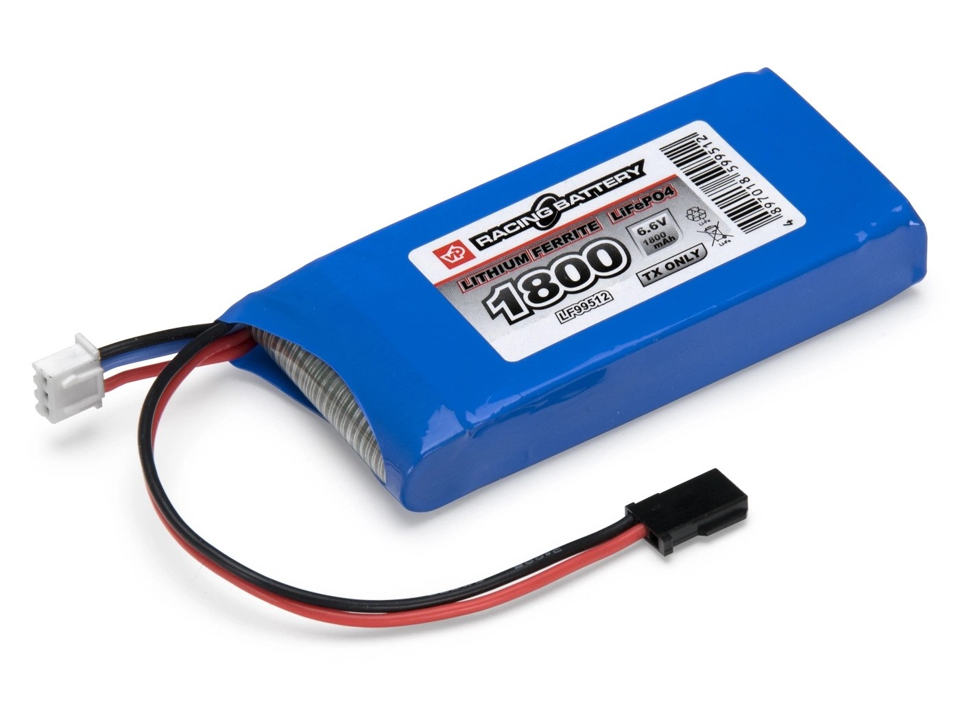 LiFePO4 Akku 2S 6.6V 1800mAh 3C - JR / Futaba Stecker