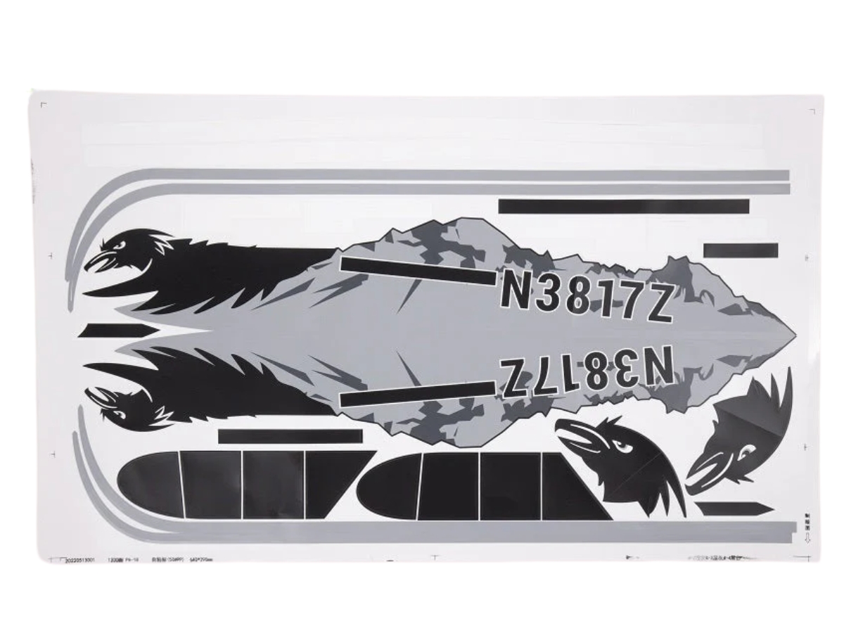 Aufkleber / Sticker zu Piper PA-18 Super Cub - 1300mm, FMS - FMSEL114