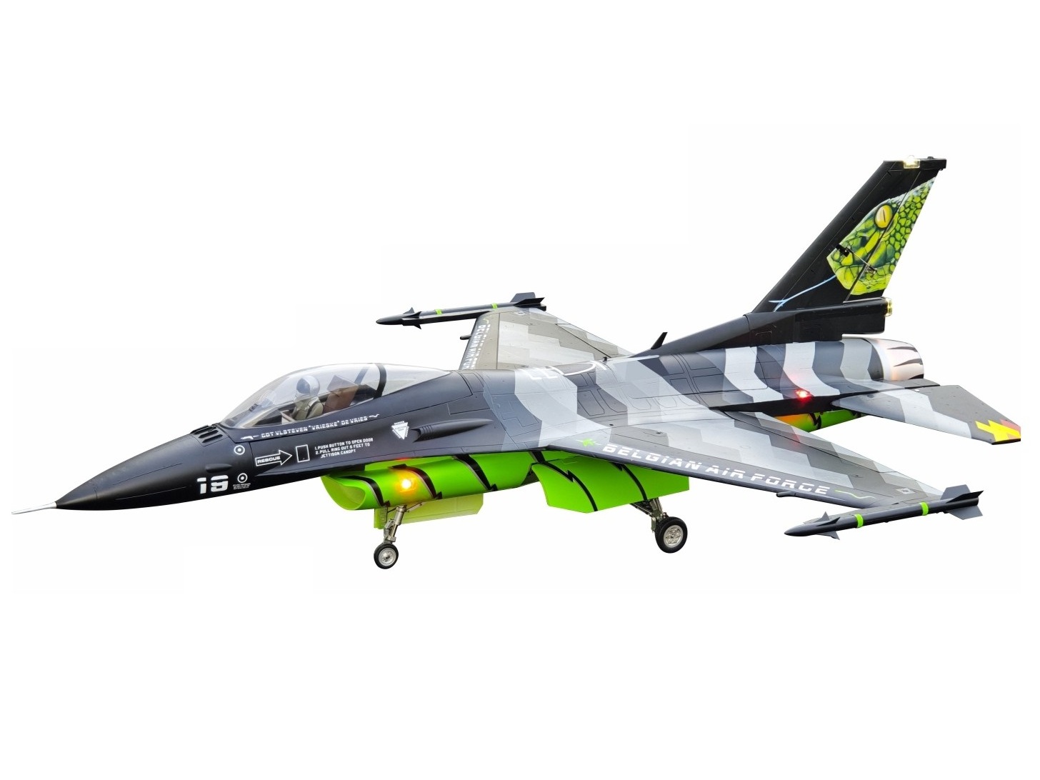 Falcon F-16 Dream Viper V3 12S, 105mm S-EDF, Spw 1344mm, PNP-Set, HSDJets