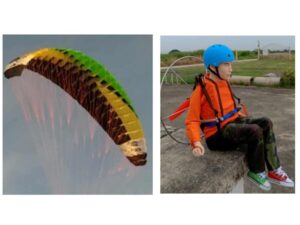 RC Motor-Paraglider Paramotor Gleitschirm PNP-Set mit Pilot - Spw 3400mm