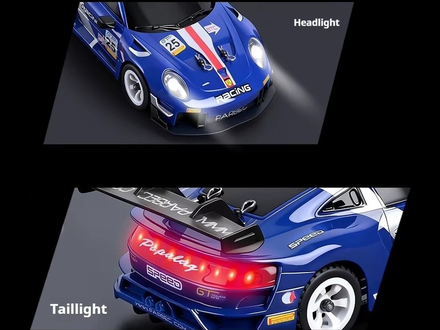 RC Drift Car Rally blau 4WD - 1:28 - 30km/h RTR-Set mit Gyro – Bild 6