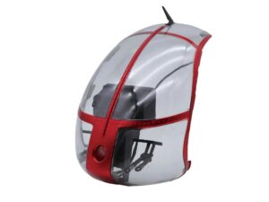 Kabinenhaube mit Cockpit zu Scale Helicopter F119S MD500 - rot silber