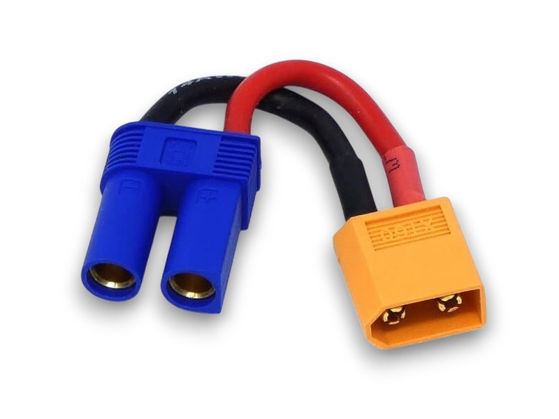 Adapter - Ladekabel XT60 männlich auf EC5 weiblich - 8cm