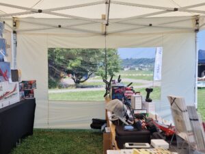 Seitenwand DELUXE 4m mit Panoramafenster - grün