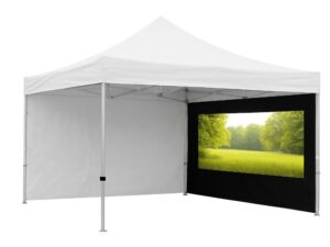 Seitenwand DELUXE 4m mit Panoramafenster - schwarz