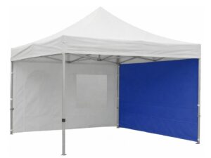 Seitenwand DELUXE 4m ohne Fenster - blau