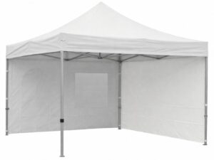 Seitenwand DELUXE 4m ohne Fenster - weiss