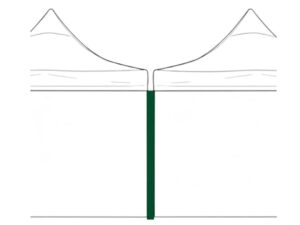 Seitenwand Verbreiterung Dachrinnen - Einsatz zu HEBU-Tent Faltzelt - grün