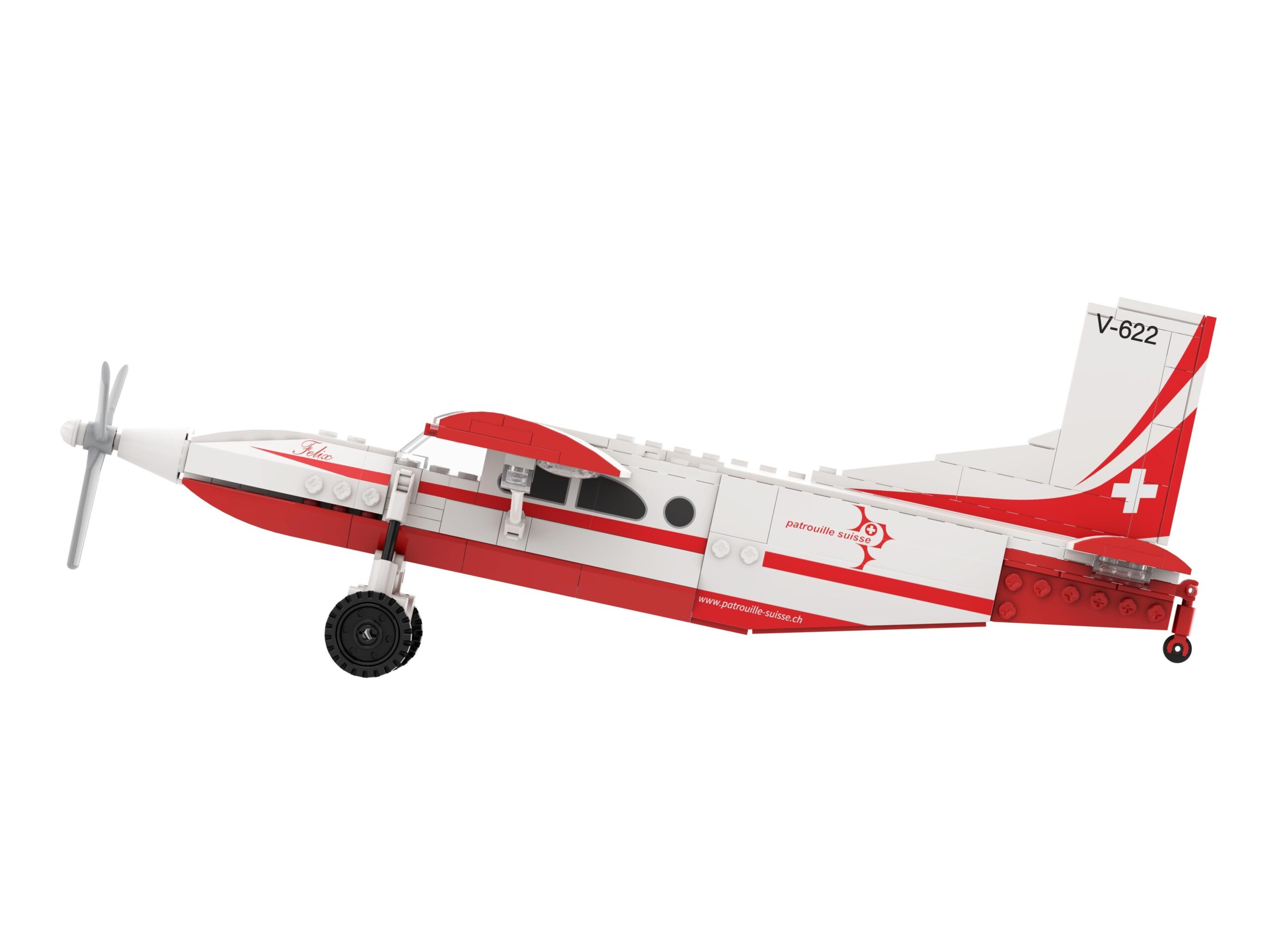 Pilatus PC-6 Patrouille Suisse - ACE Bricks Klemmbaustein-Set – Bild 6